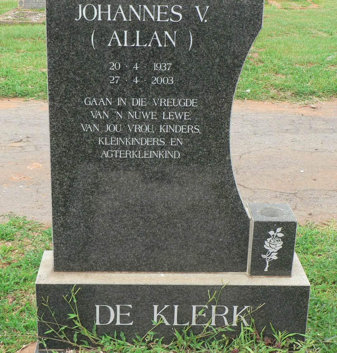 KLERK Johannes V., de 1937-2003