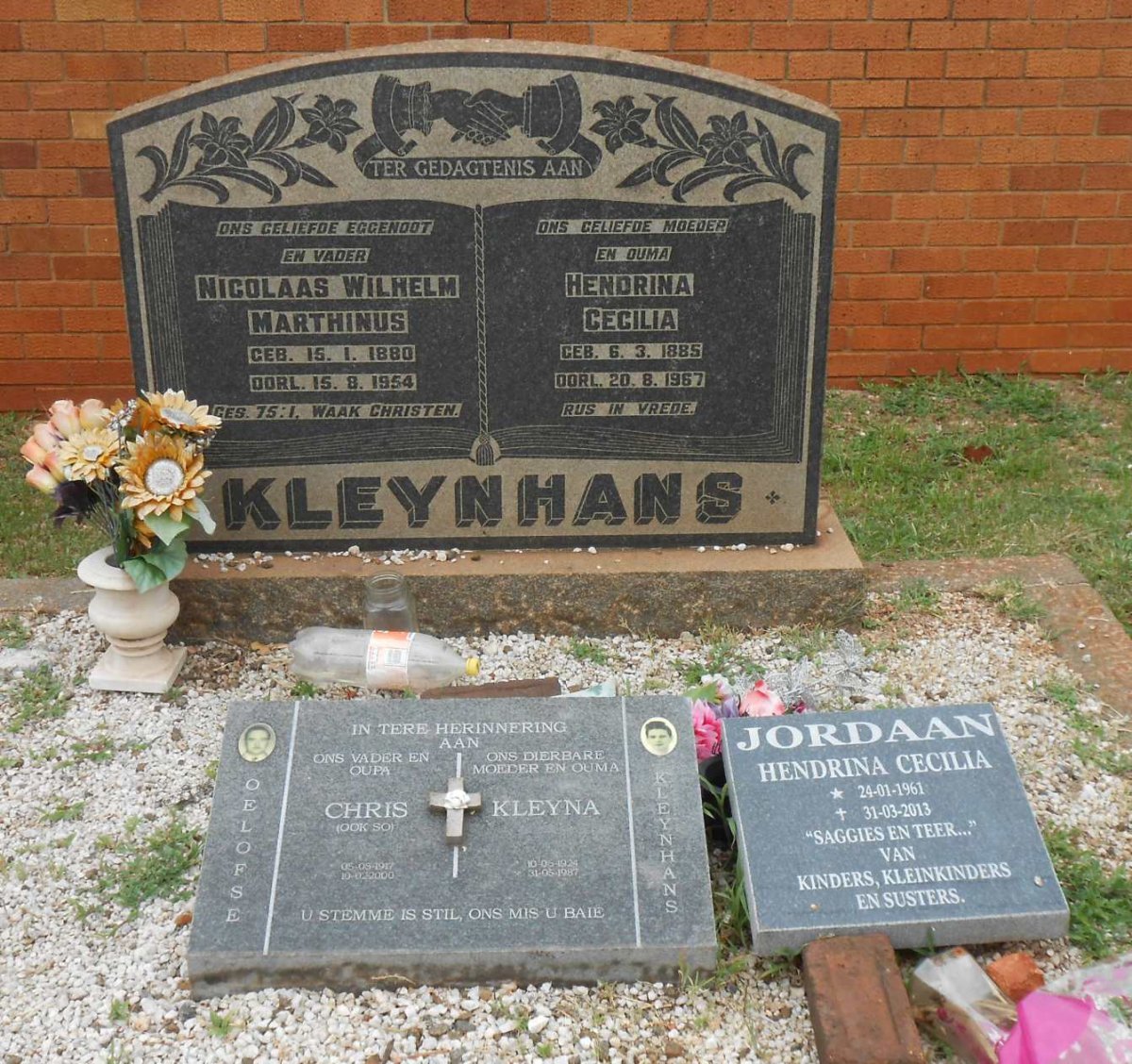 KLEYNHANS Nicolaas Wilhelm Marthinus 1880-1954 & Hendrina 