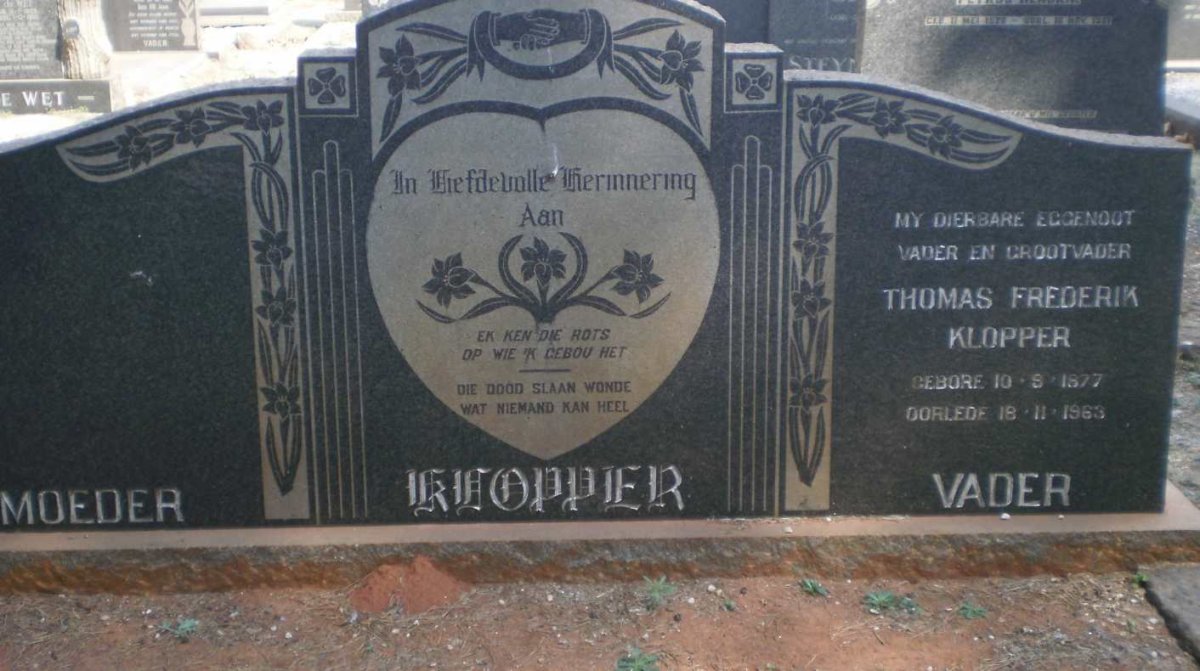 KLOPPER Thomas Frederik 1877-1963