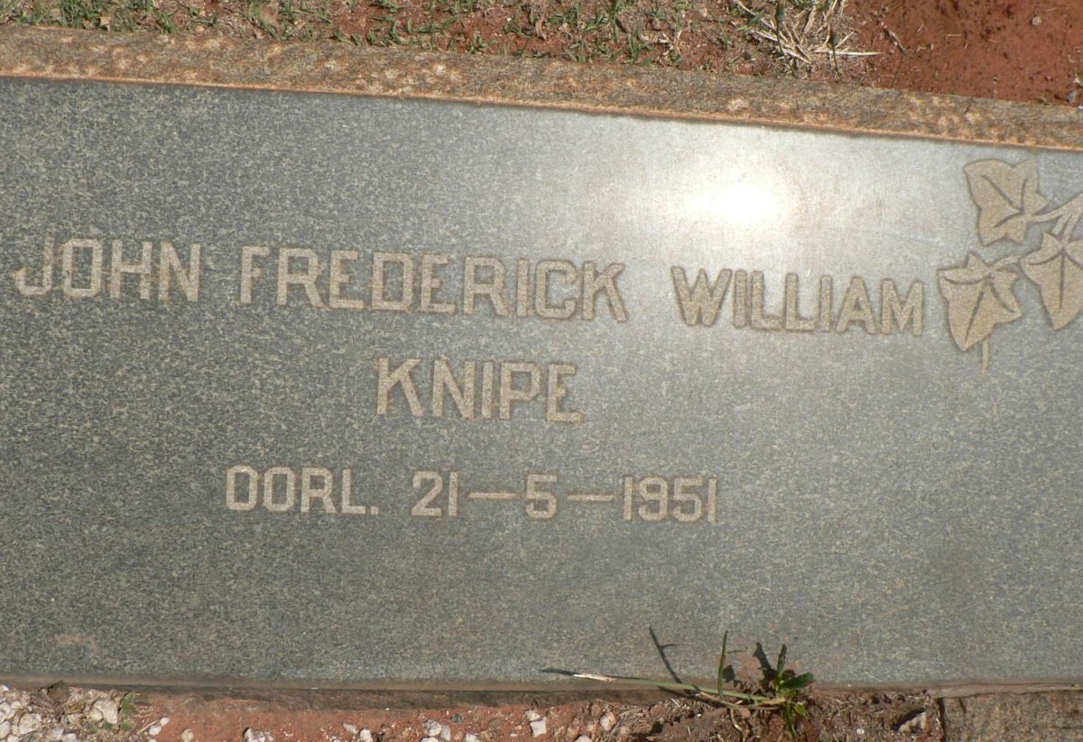 KNIPE John Frederick William -1951