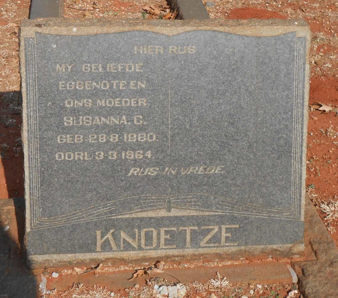 KNOETZE Susanna C. 1880-1964