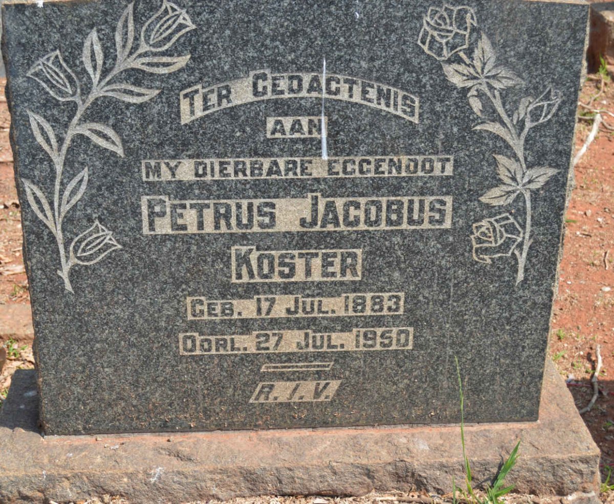 KOSTER Petrus Jacobus 1883-1950