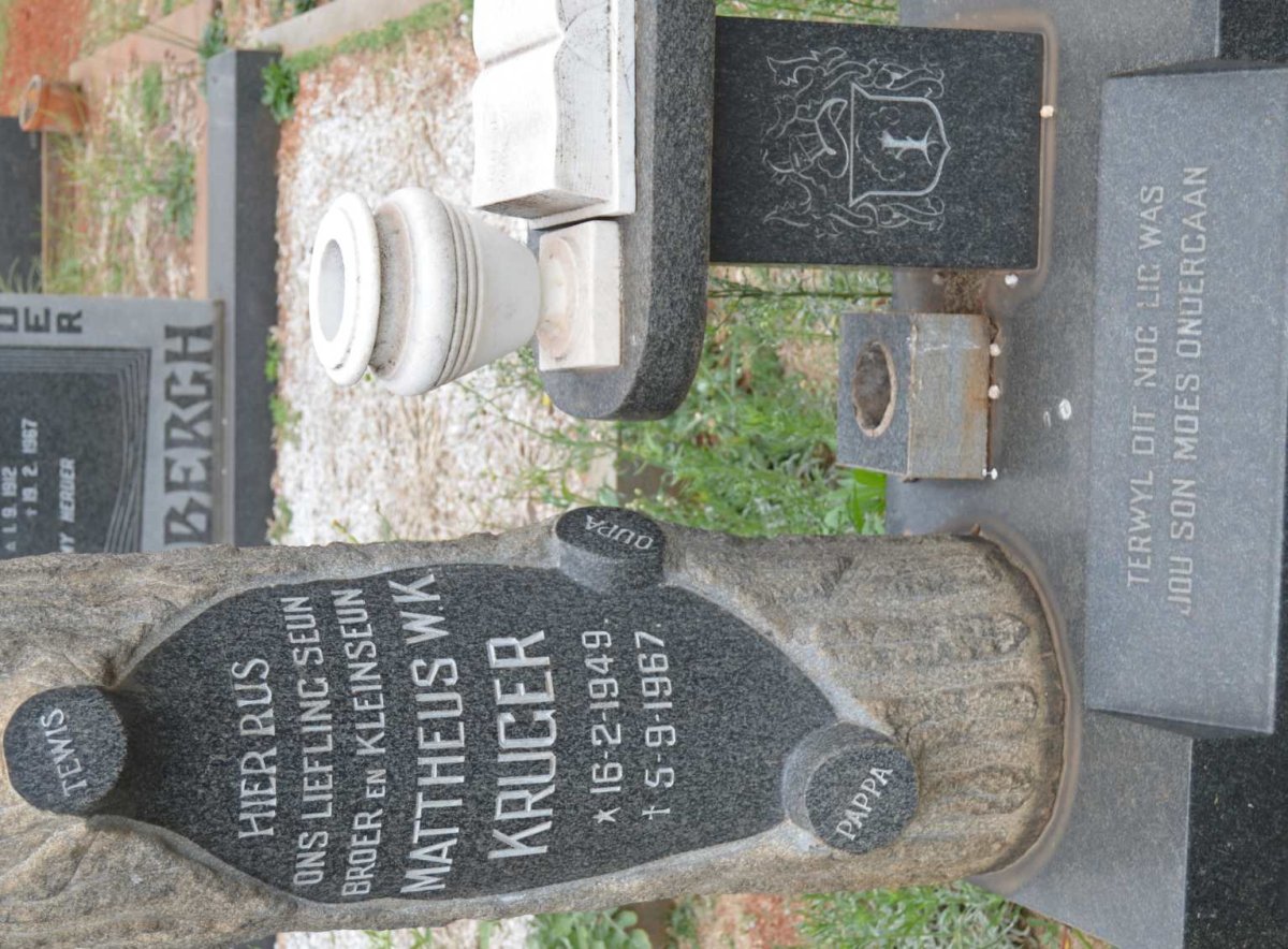 KRUGER Mattheus W.K. 1949-1967