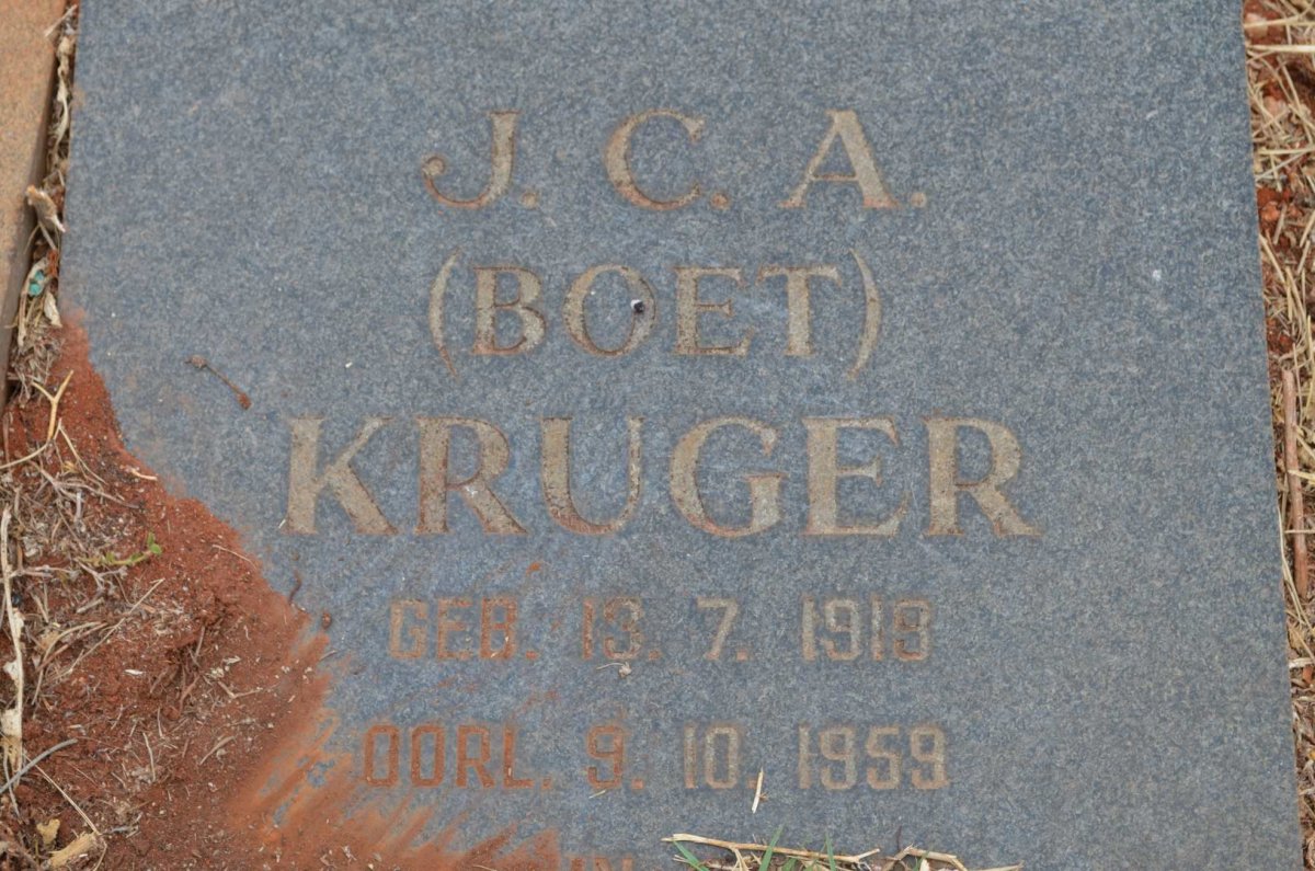 KRUGER J.C.A. 1918-1959