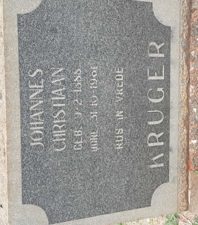 KRUGER Johannes Christiaan 1888-1961