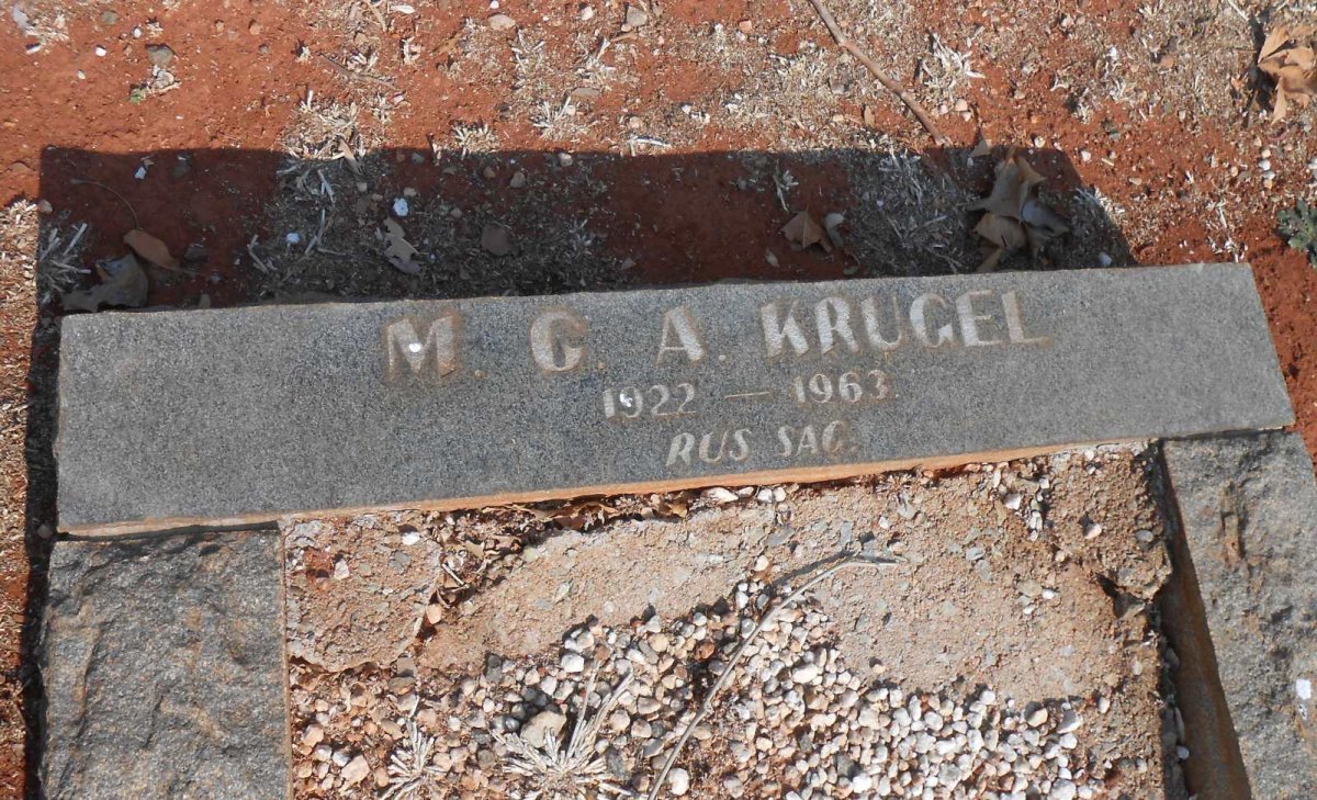 KRUGEL M.C.A. 1922-1963
