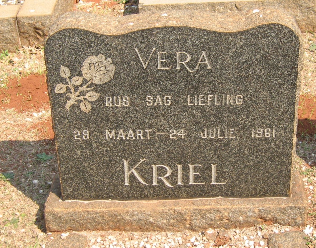 KRIEL Vera 1961-1961