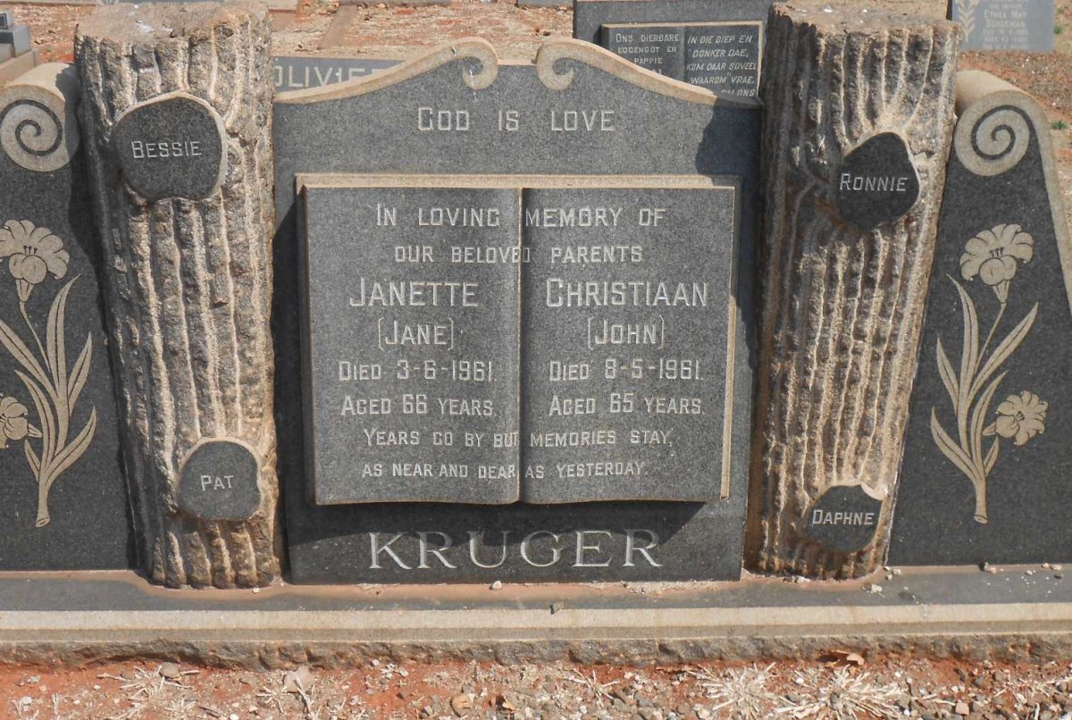 KRUGER Christiaan -1961 &amp; Janette -1961