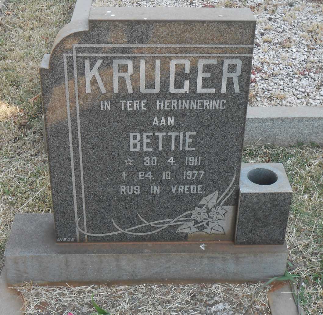 KRUGER Bettie 1911-1977