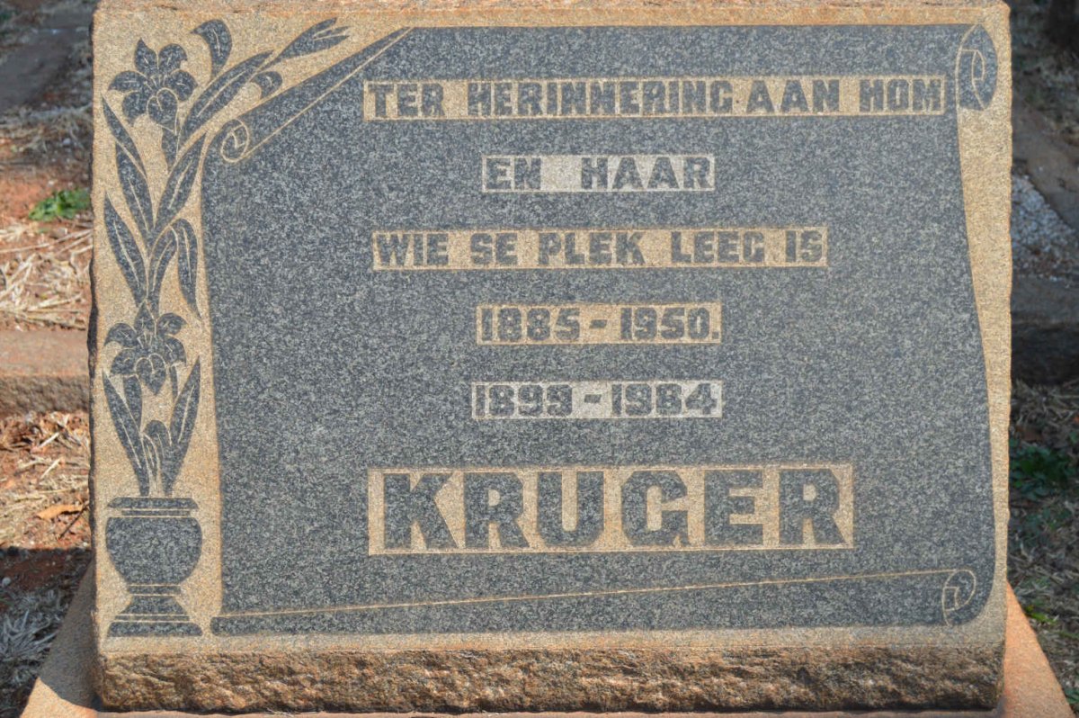 KRUGER ? 1885-1950 &amp; ? 1899-1964