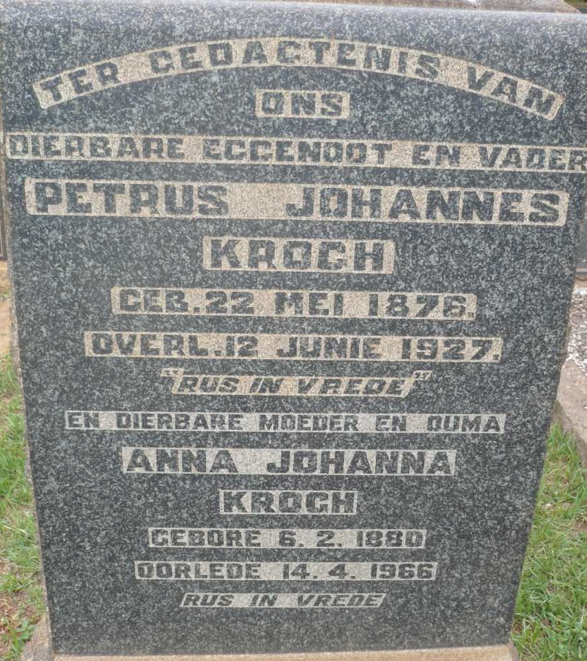 KROGH Petrus Johannes 1876-1927 &amp; Anna Johanna 1880-1966