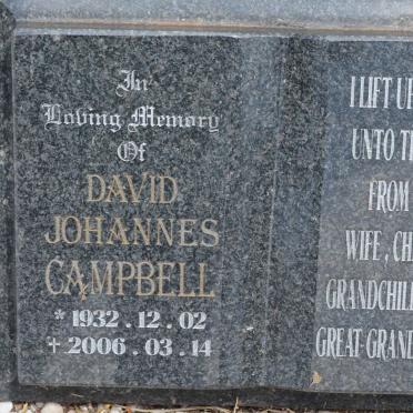 CAMPBELL David Johannes 1932-2006