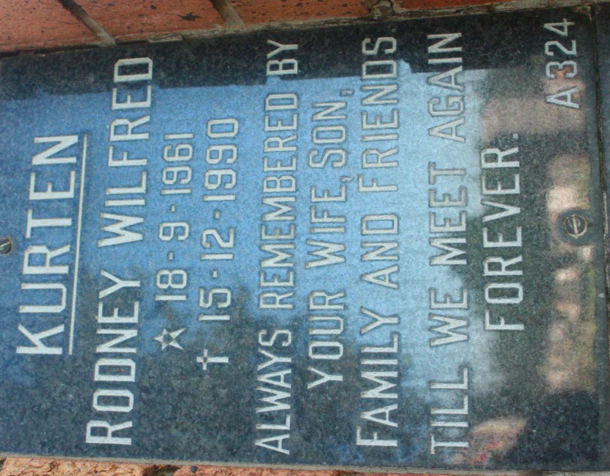 KURTEN Rodney Wilfred 1961-1990