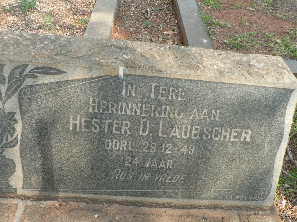 LAUBSCHER Hester D. -1949