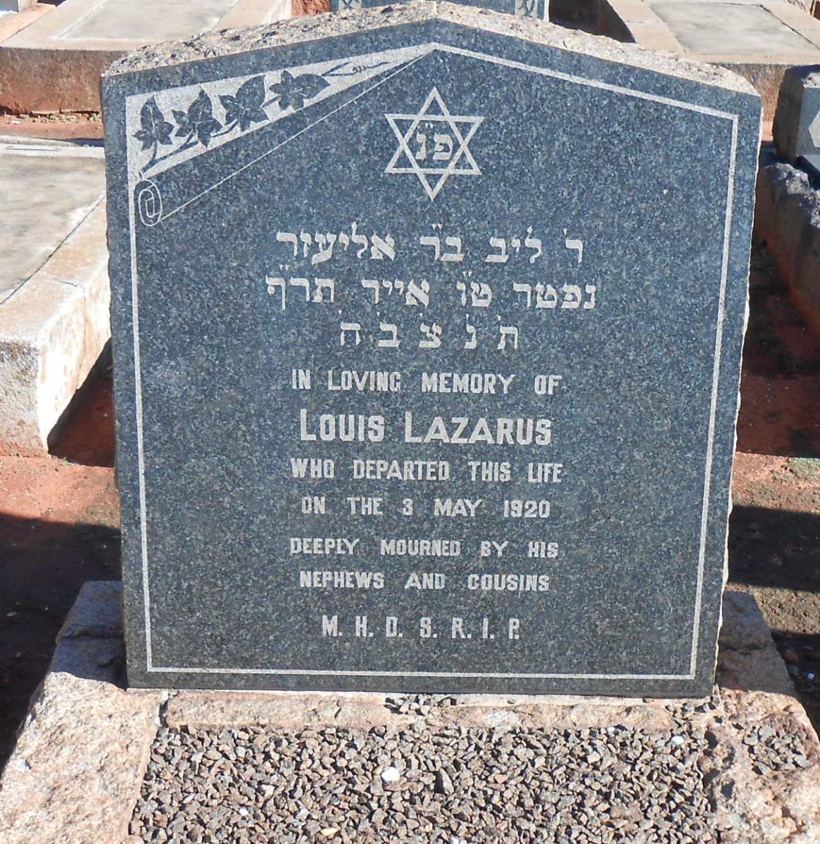 LAZARUS Louis -1920