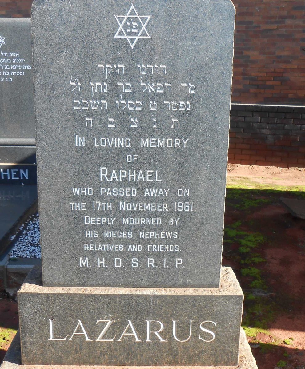 LAZARUS Raphael -1961