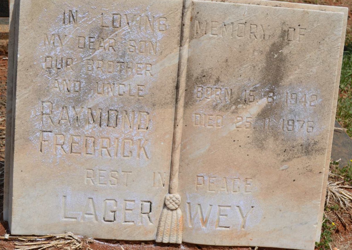 LAGERWEY Raymond Fredrick 1942-1976