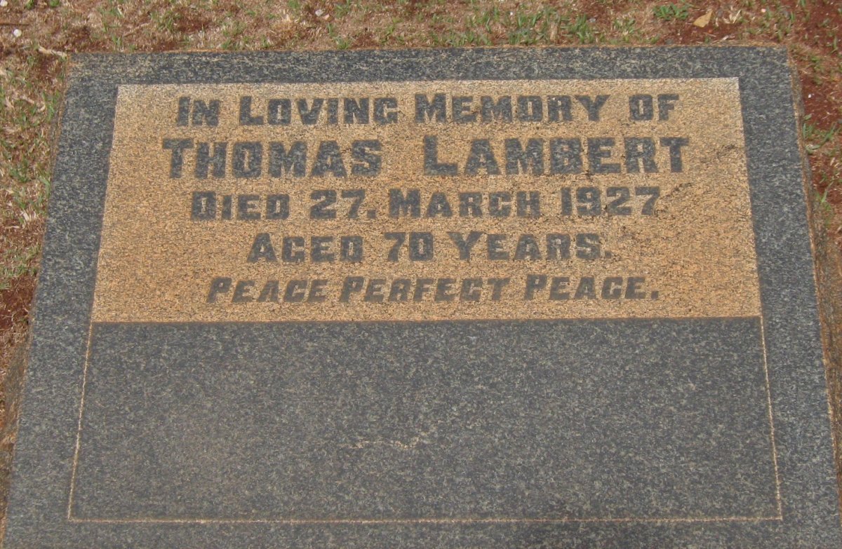 LAMBERT Thomas -1927