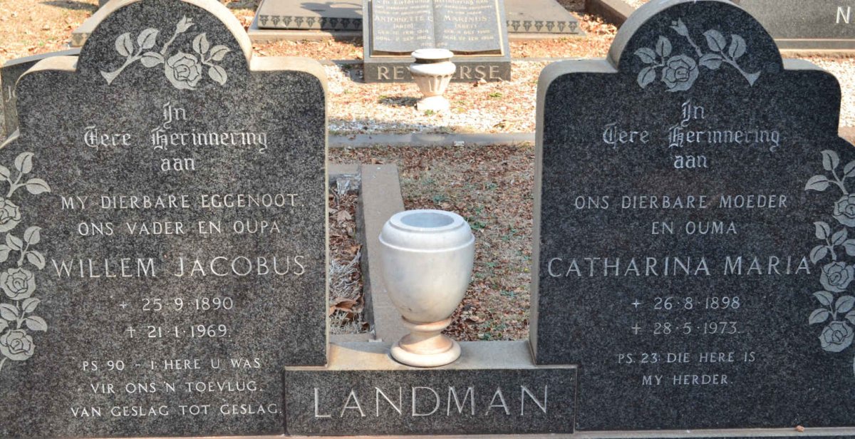 LANDMAN Willem Jacobus 1890-1969 &amp; Catharina Maria 1898-1973