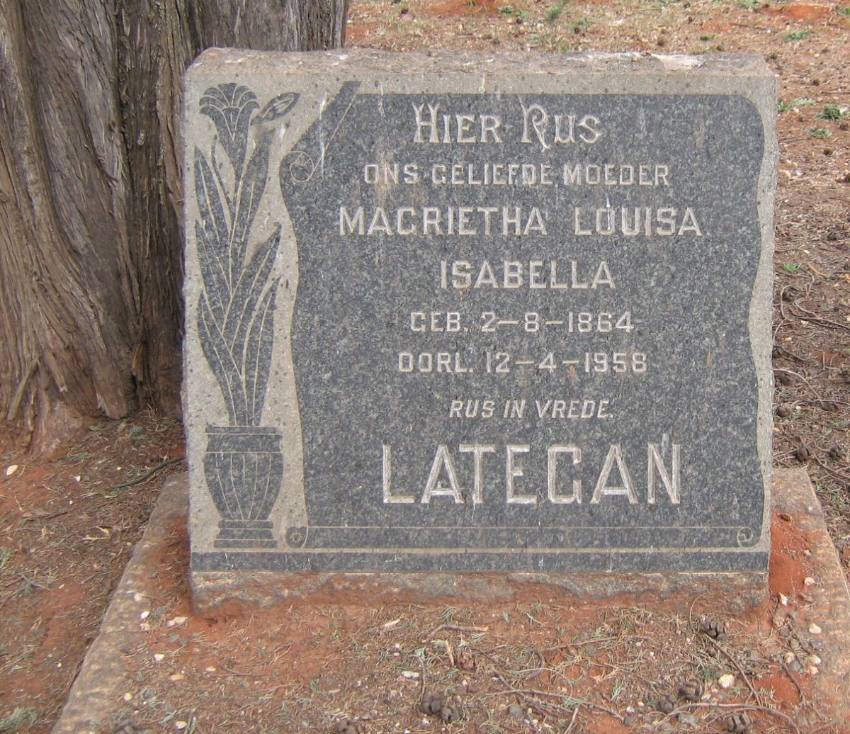 LATEGAN Magrietha Louisa Isabella 1864-1958