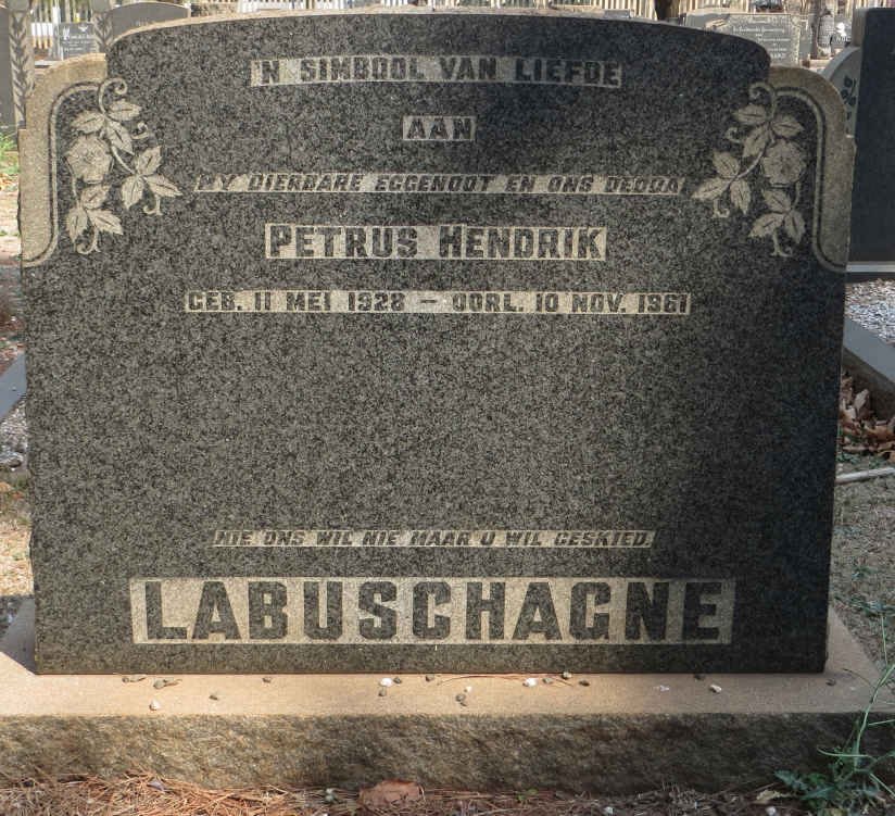 LABUSCHAGNE Petrus Hendrik 1928-1961