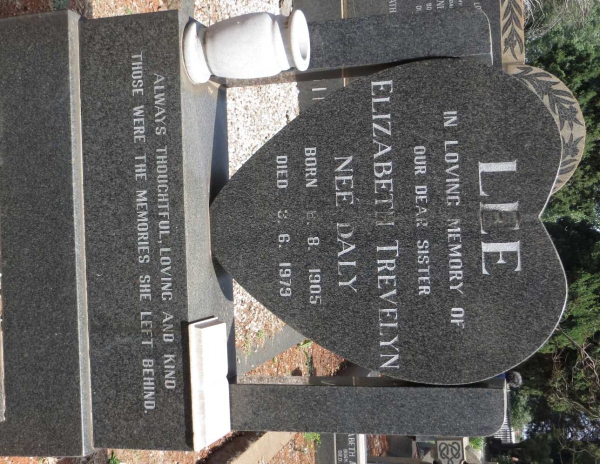 LEE Elizabeth Trevelyn nee DALY 1905-1979