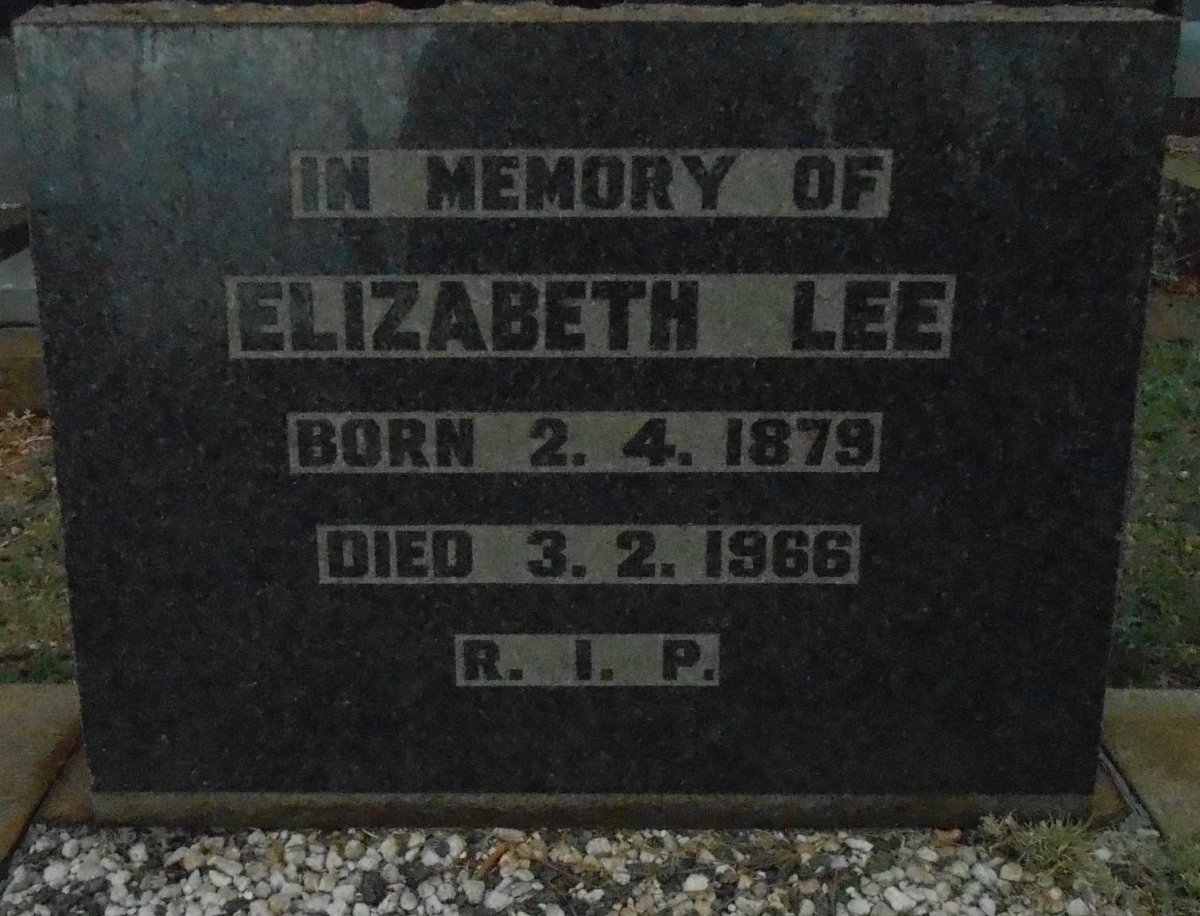 LEE Elizabeth 1879-1966