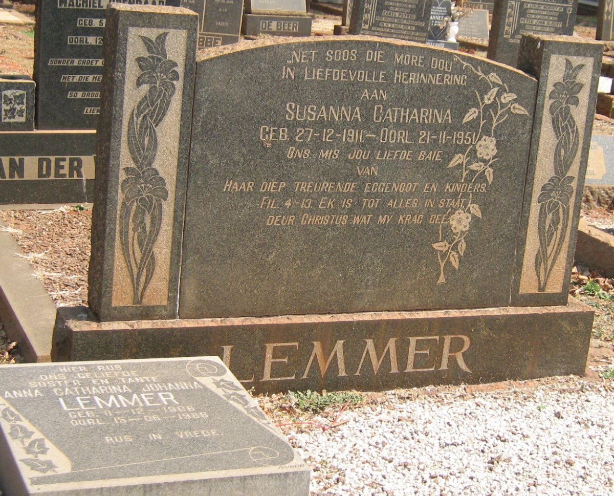 LEMMER Anna Catharina Johanna 1906-1986 :: LEMMER Susanna Catharina 1911-1951