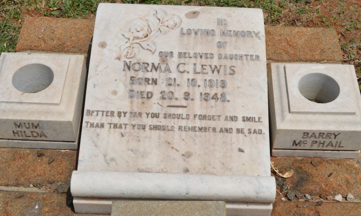 LEWIS Norma C. 1919-1948