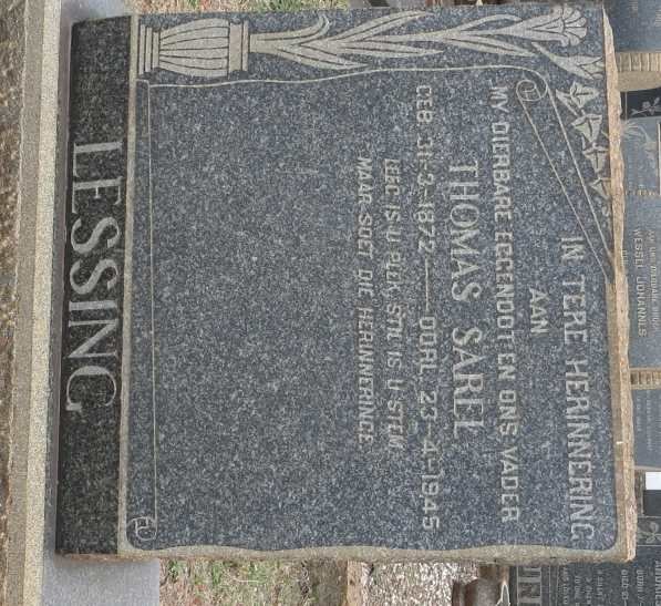 LESSING Thomas Sarel 1872-1945