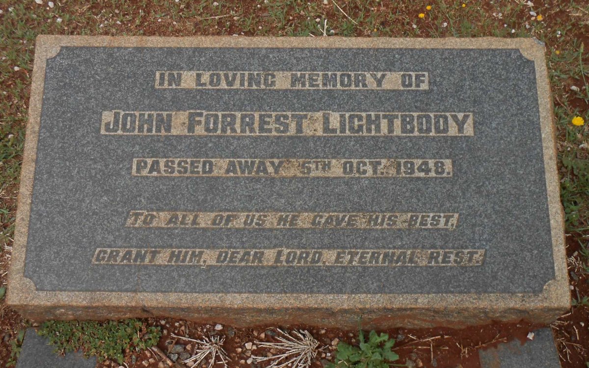 LIGHTBODY John Forrest -1948