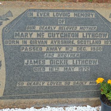 LITHGOW Mary Mc CUTCHEON 1874-1950 :: LITHGOW James Dickie -1972