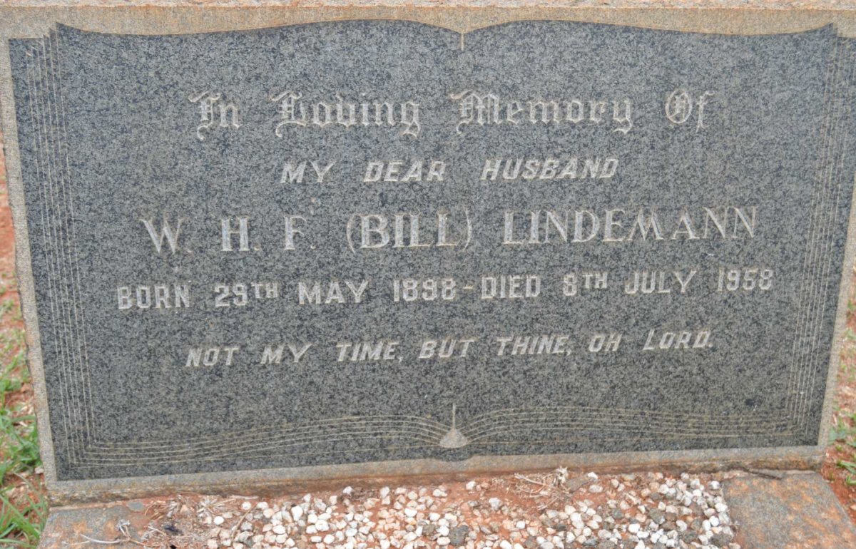 LINDEMANN W.H.F. 1898-1958
