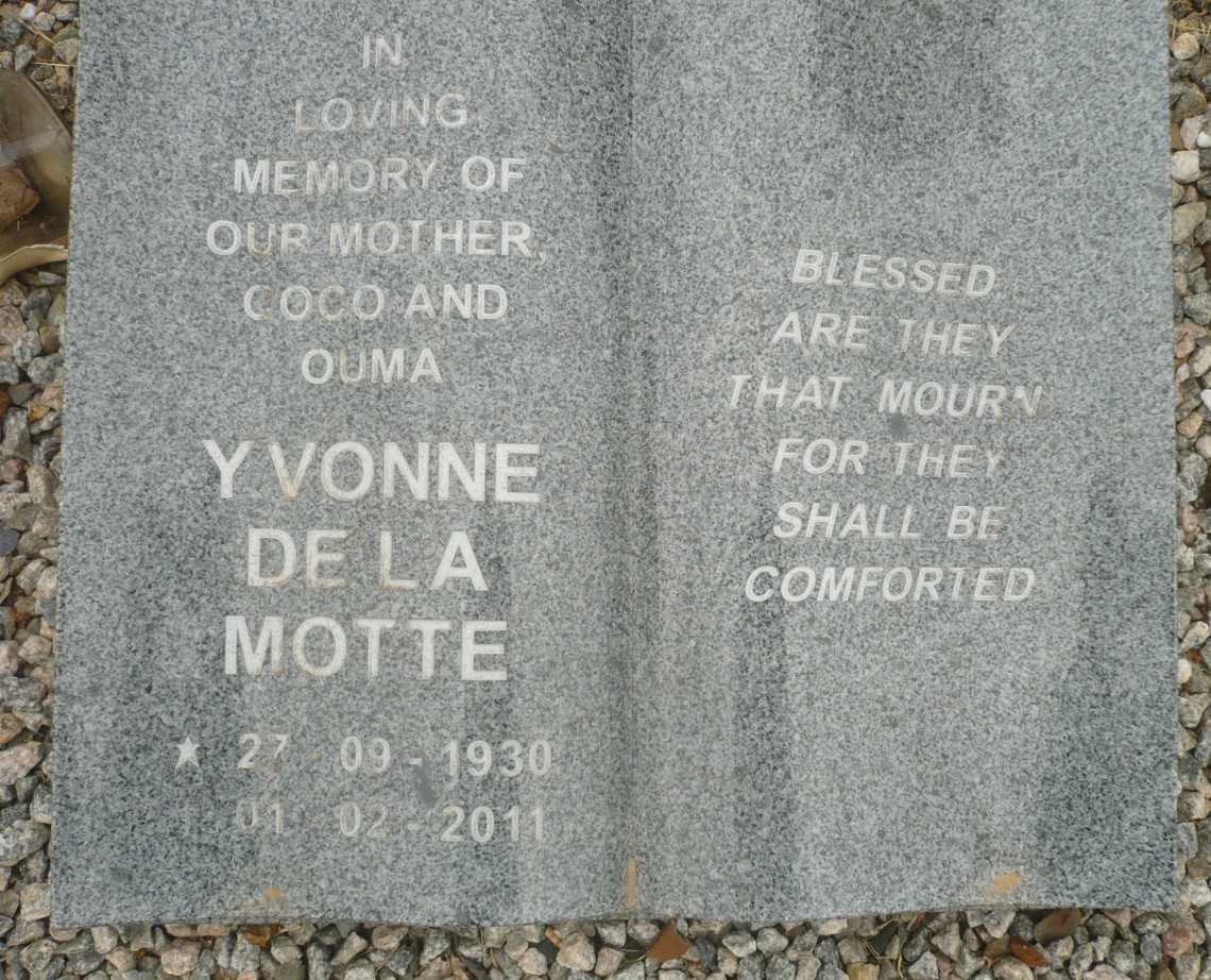 MOTTE Yvonne, de la 1930-2011