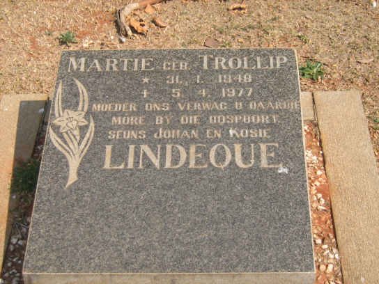 LINDEQUE Martie nee TROLLIP 1948-1977