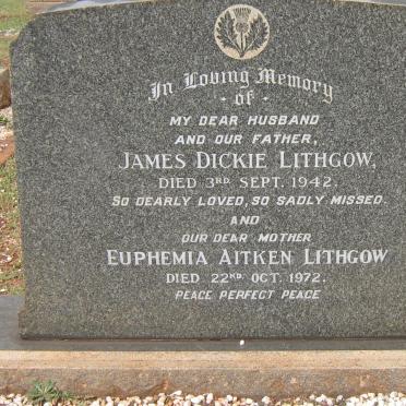 LITHGOW James Dickie -1942 & Euphemia Aitken -1972
