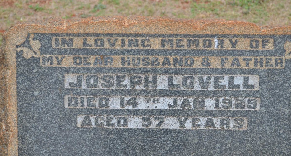 LOVELL Joseph -1929