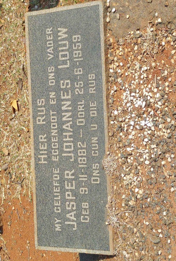 LOUW Jasper Johannes 1882-1959