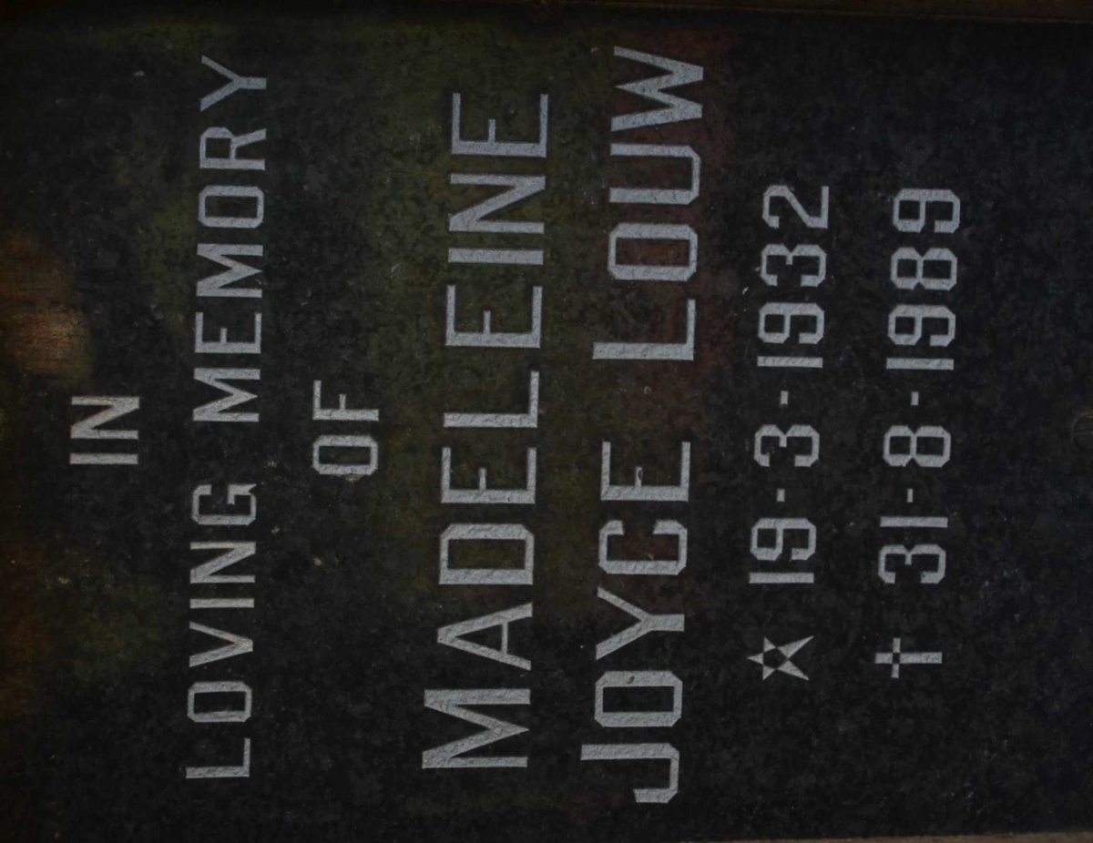 LOUW Madeleine Joyce 1932-1989