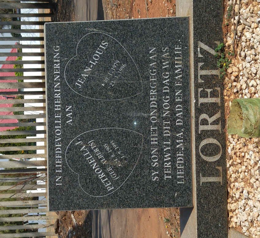 LORETZ Petronella  J. nee ALBERTS 1905-1995 :: LORETZ Jean-Louis 1979-1996