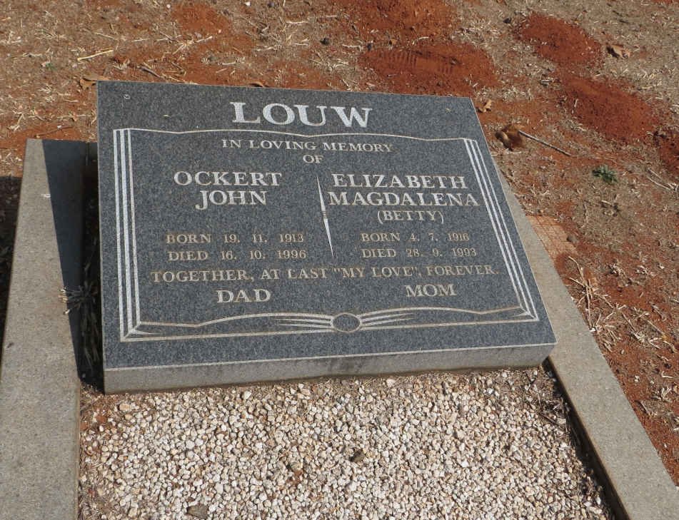 LOUW Ockert John 1913-1996 &amp; Elizabeth Magdalena 1916-1993