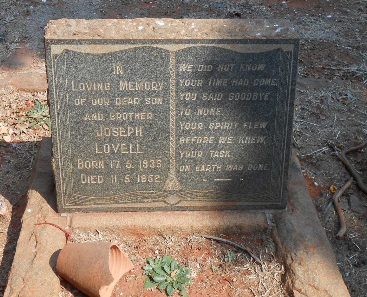 LOVELL Joseph 1936-1952