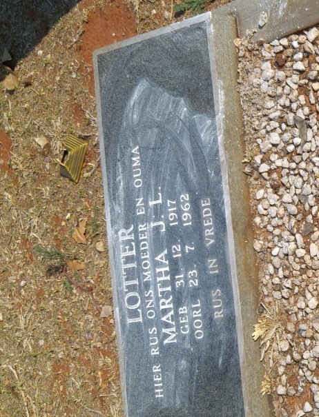 LOTTER Martha J.L. 1917-1962