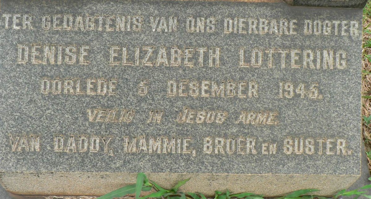 LOTTERING Denise Elizabeth -1945