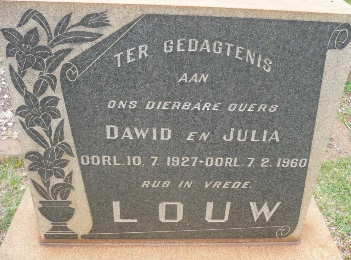 LOUW David -1927 &amp; Julia -1960