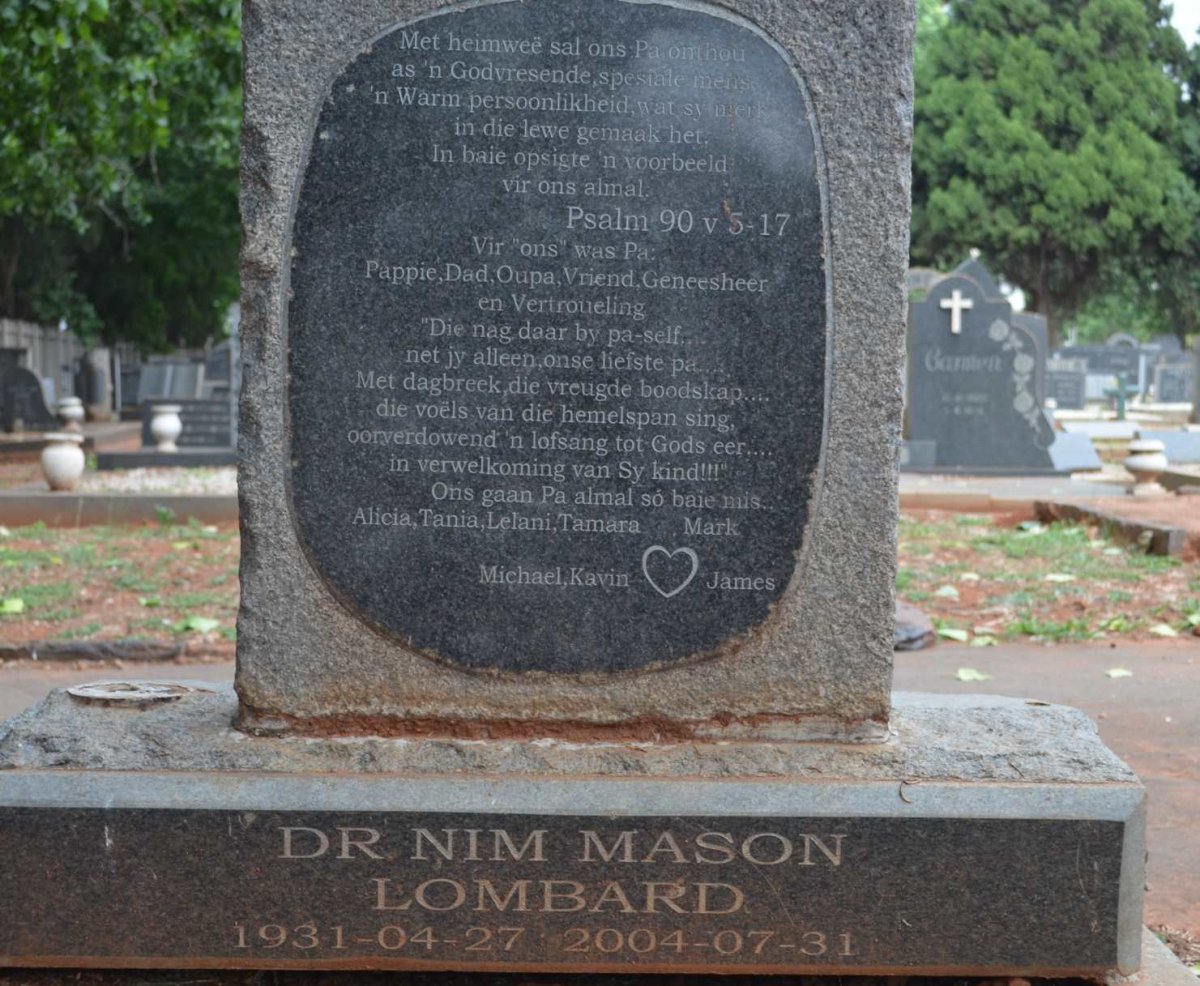 LOMBARD Nim Mason 1931-2004