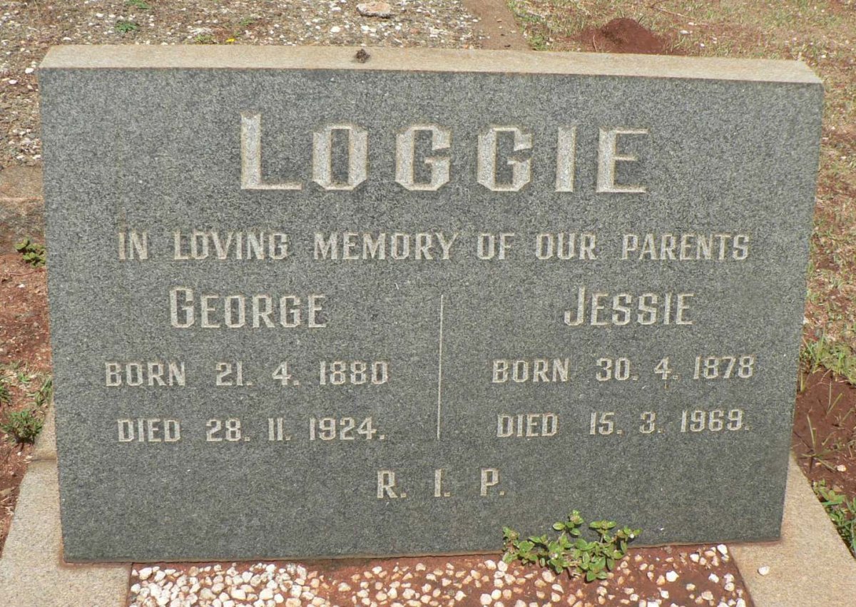 LOGGIE George 1880-1924 &amp; Jessie 1878-1969