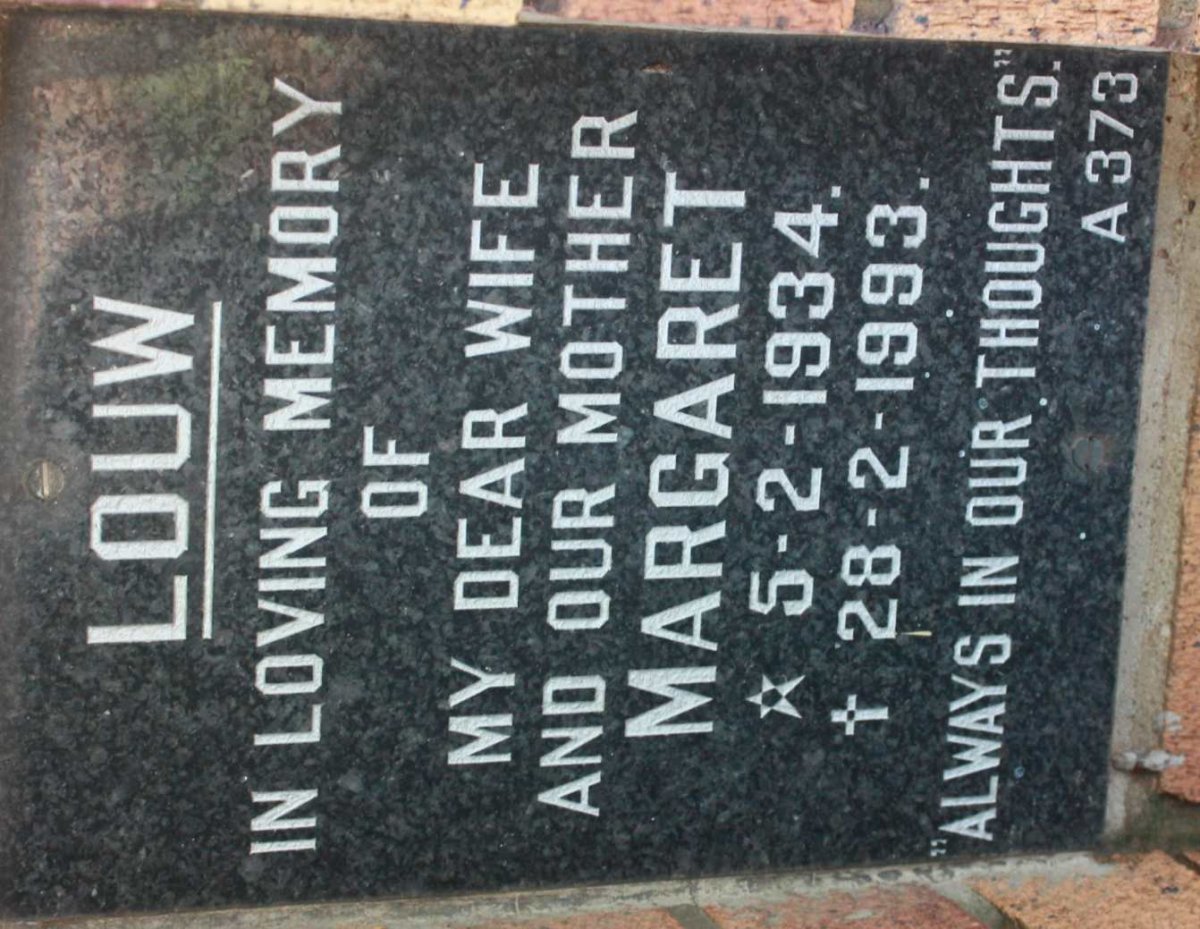 LOUW Margaret 1934-1993