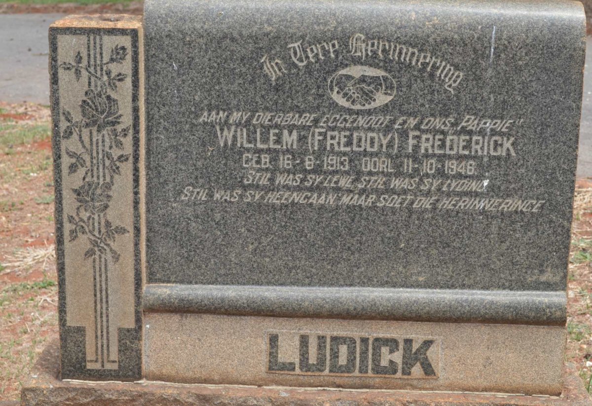 LUDICK Willem Frederick 1913-1946