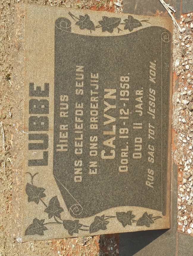 LUBBE Calvyn -1958